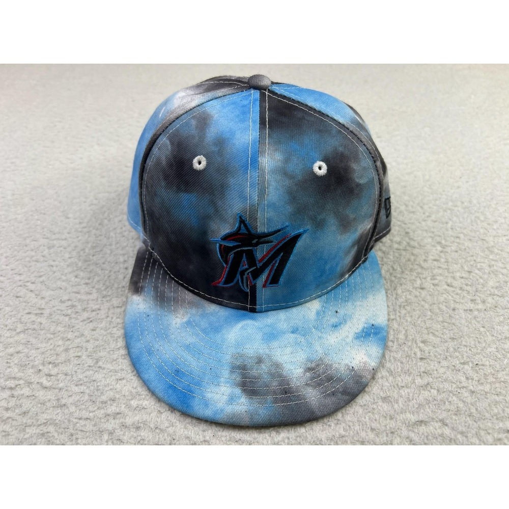Miami Marlins New Era 9FIFTY Snapback Hat‎ Mens One Size Blue Tie Dye MLB Cap